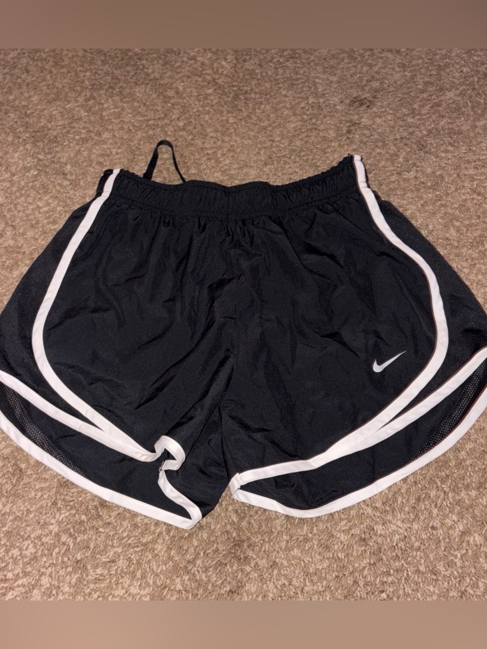 Nike Women’s Black Athletic Shorts with White Trim